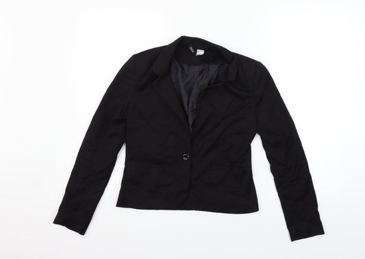 Womens UK Size 8 Divided Black Jacket