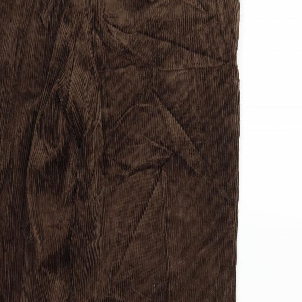 Womens UK Size 34 in Marks and Spencer Regular Fit Brown Trousers