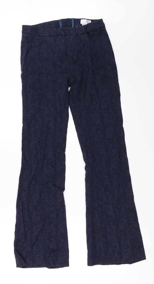 Womens UK Size 40 Hennes Regular Fit Blue Trousers