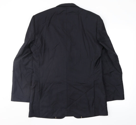 Mens UK Size 40 Terry de Havilland Regular Blue Suit Jacket