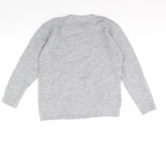 Womens UK Size S Pure & Natural Grey Pullover Jumper