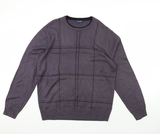 Mens UK Size L BHS Purple Pullover Jumper