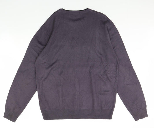 BHS Mens Purple Pullover Jumper Size L