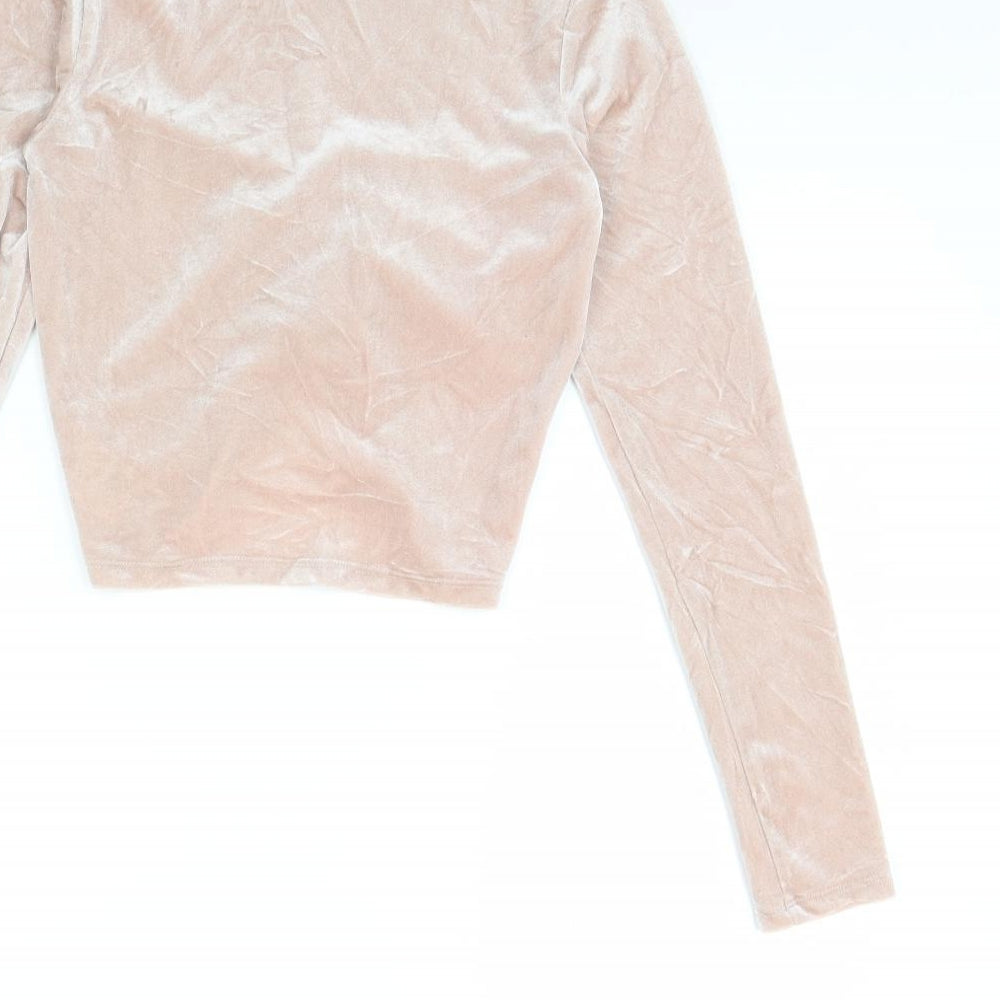 Womens UK Size S H&M Pink Basic T-Shirt