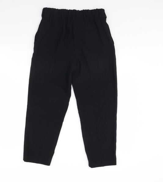m&s Womens Black Trousers Size 6 L28 in
