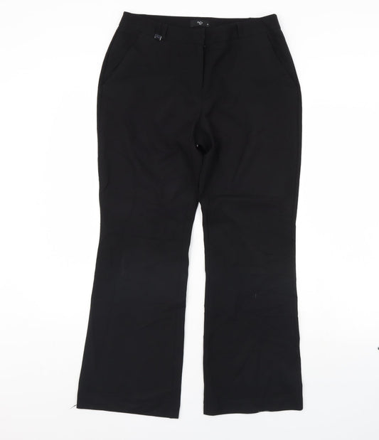 M&Co Womens Black Dress Pants Trousers Size 10 L30 in