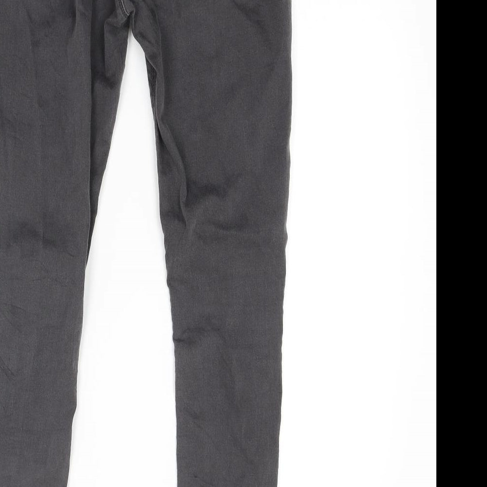 Topshop Womens Grey Denim Skinny Jeans Size 28 in L30 in