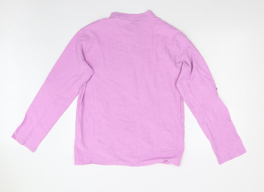 Preworn Mens Pink Button-Up Size M