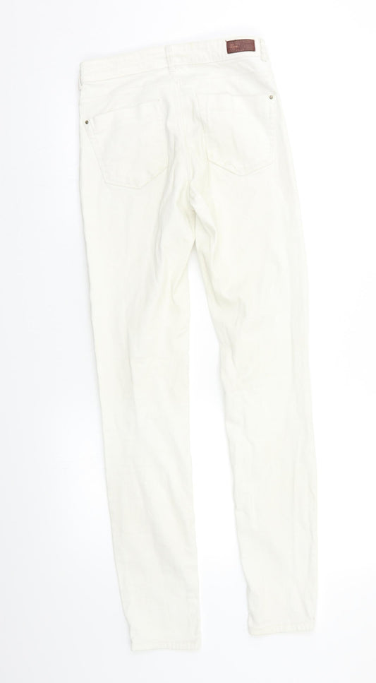 Zara Womens White Skinny Jeans Size S L30 in