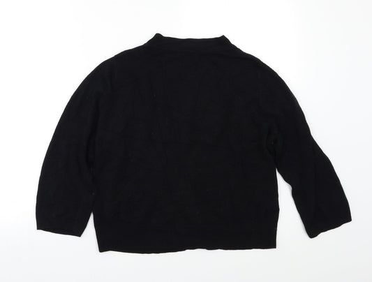 Womens UK Size 16 Matalan Black Cardigan Jumper