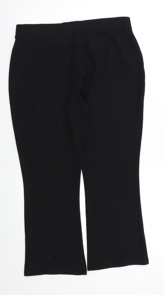 Womens UK Size 14 NEXT Regular Fit Dress Pants Black Trousers