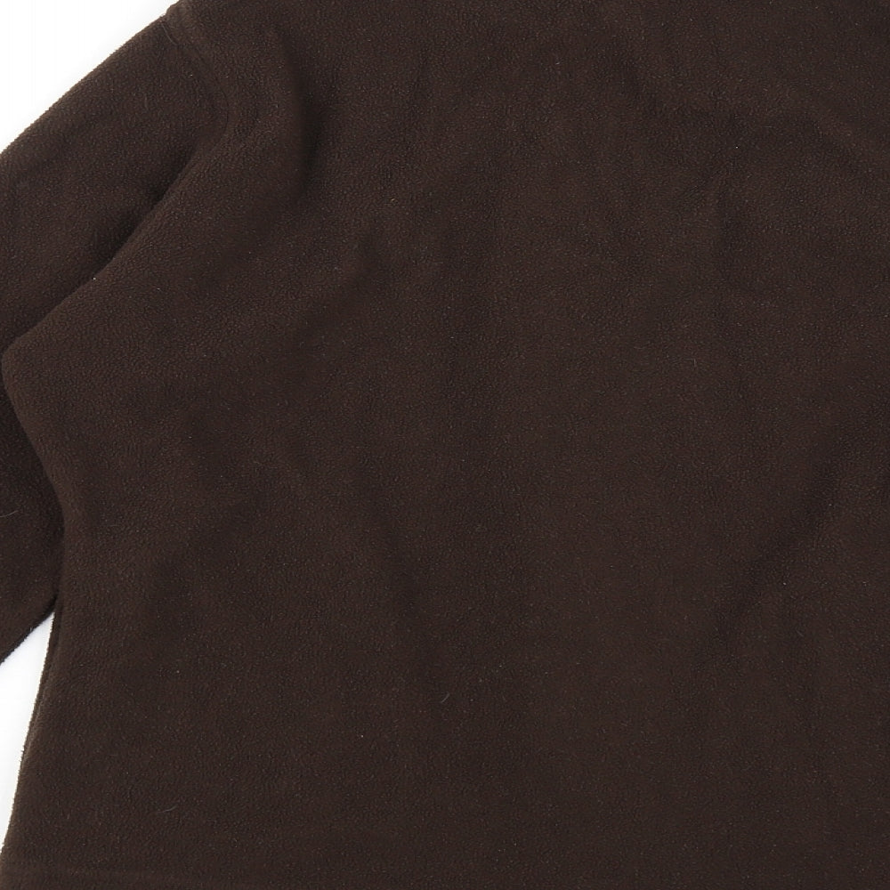 Womens UK Size S Isle Brown Full Zip Jumper