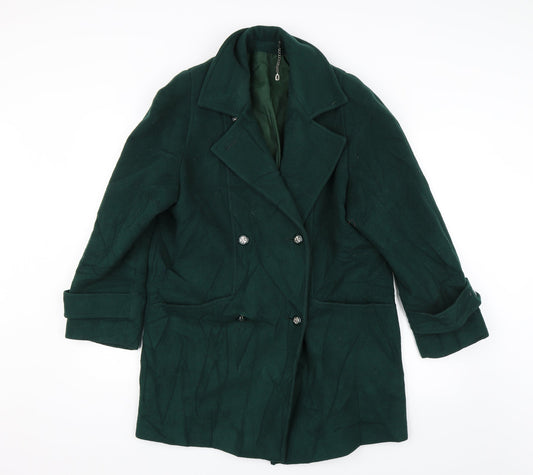 Womens UK Size 10 Berkertex Green Overcoat
