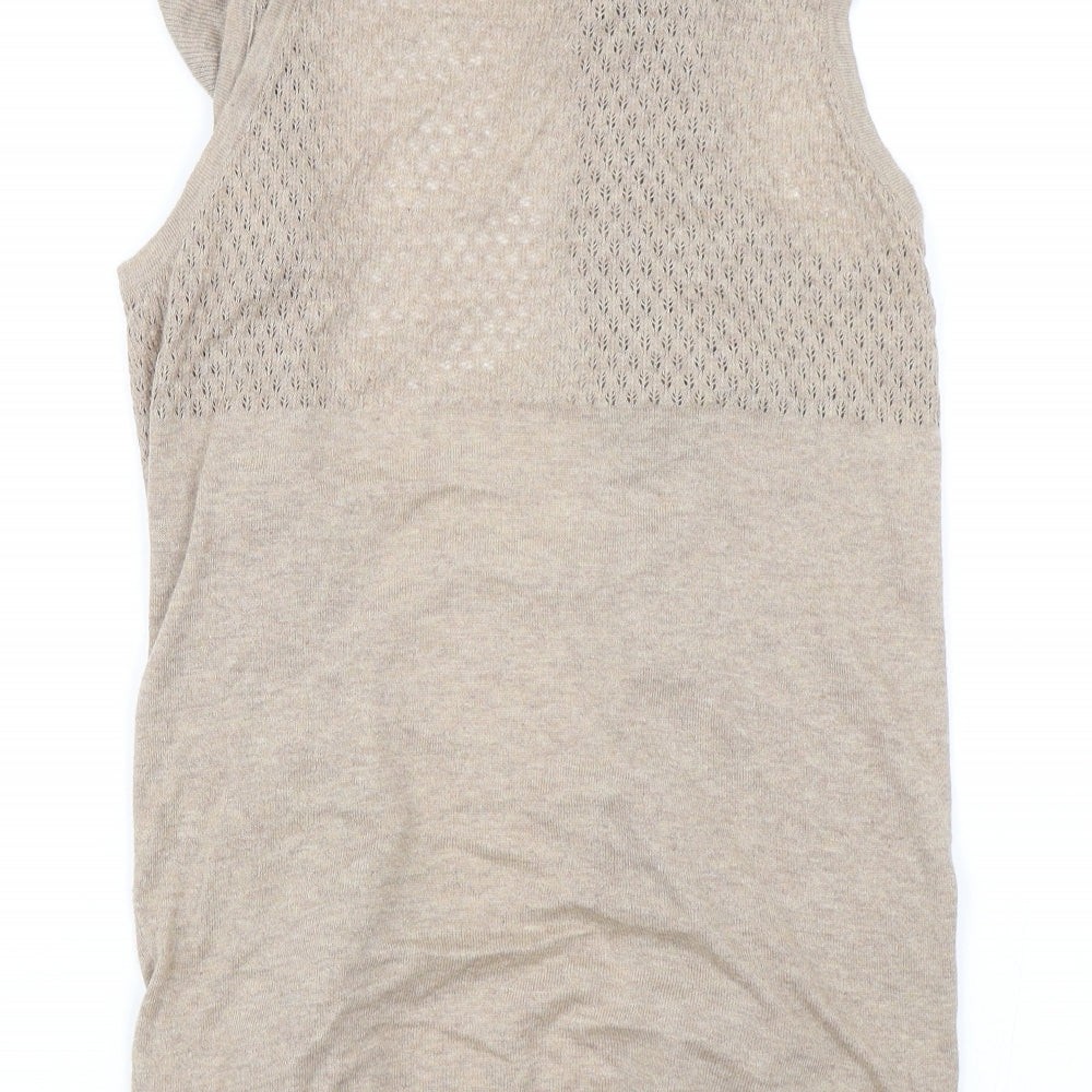 New Look Womens Beige Shrug Jumper Size 12