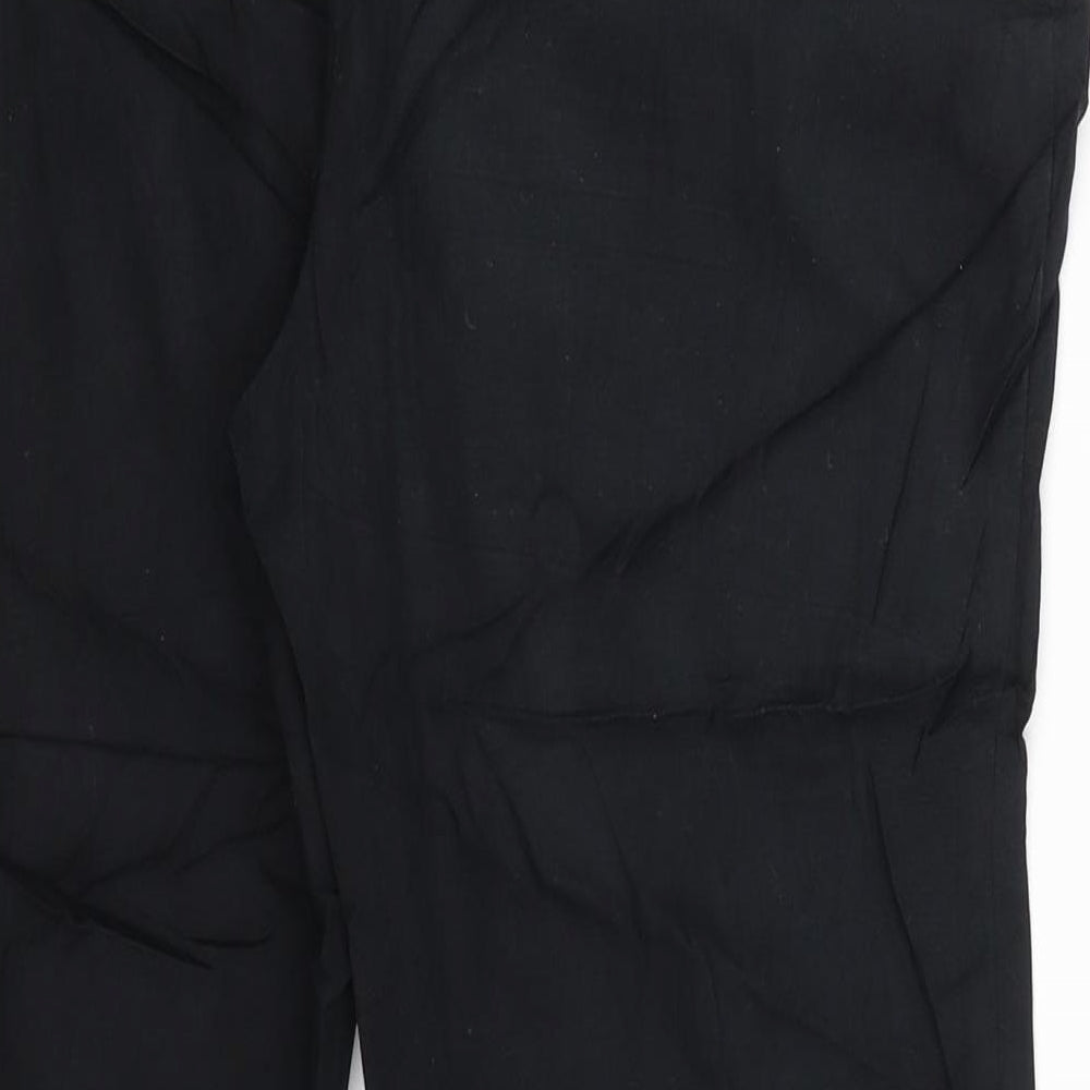 Womens UK Size 12 NEXT Regular Fit Black Trousers