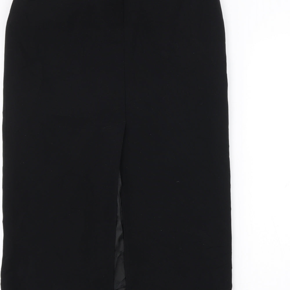 Brand and care label for Principles women’s black a-line skirt, size UK 12