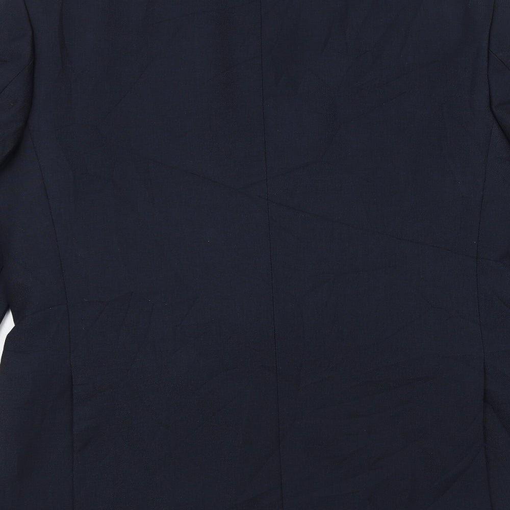 Mens UK Size 38 Pinstripe Regular Blue Suit Jacket
