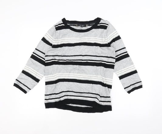 Principles Womens Grey Striped Pullover Jumper Size 14