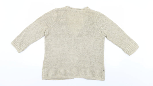 Classic Womens Beige Cape Jumper Size 12