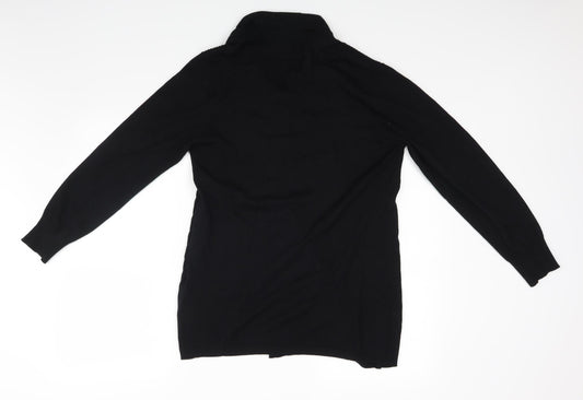 Nutmeg Womens Black   Wrap Jumper Size 18