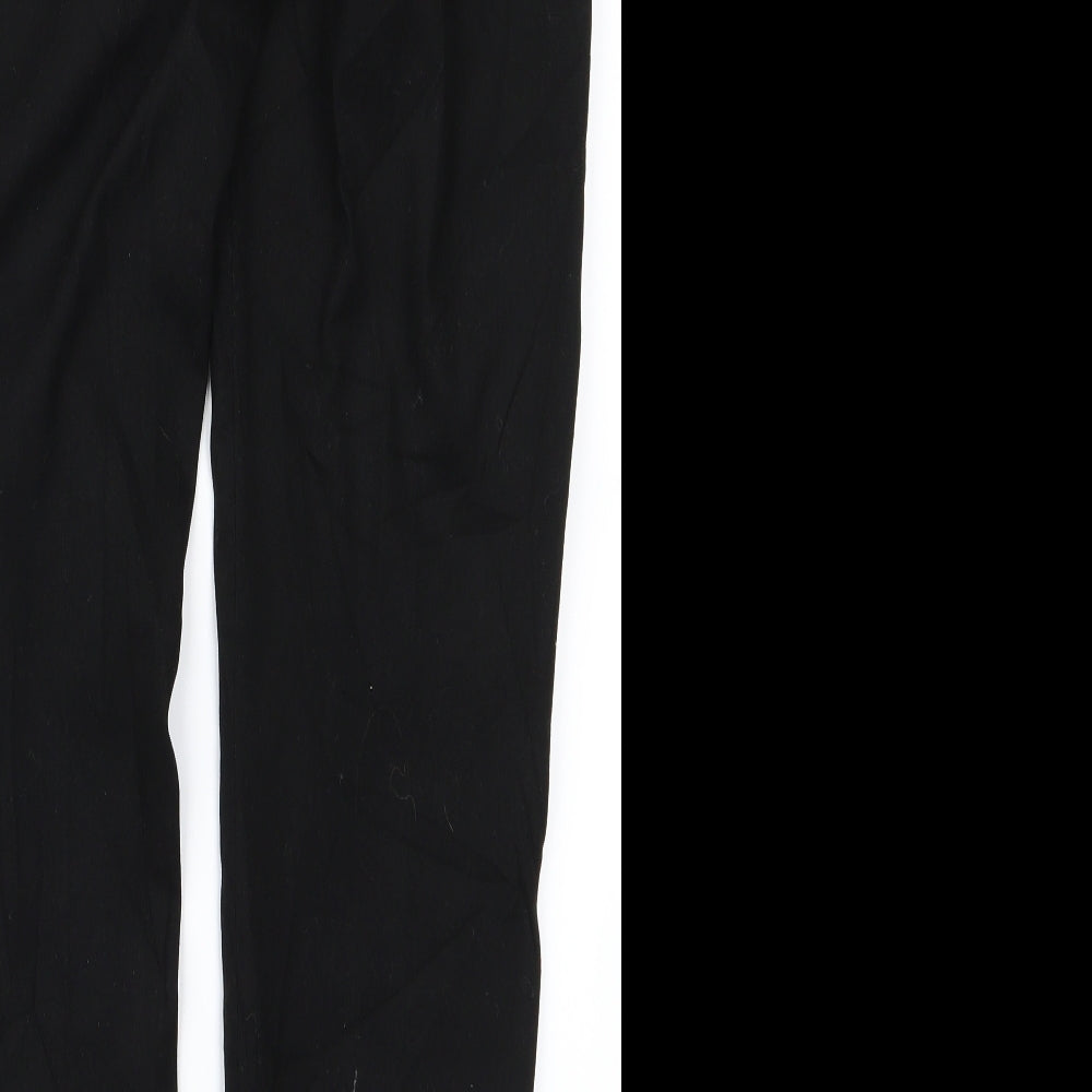 Womens UK Size 34 H&M Regular Fit Black Trousers