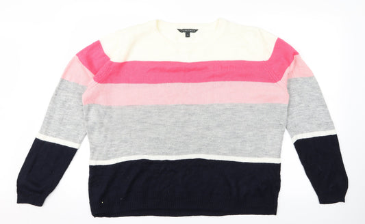Bonmarché bonmrache Womens Multicoloured Striped Pullover Jumper Size 16