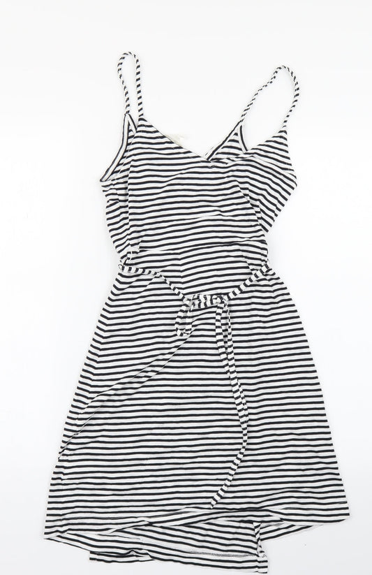 H&M Womens Blue Striped  A-Line Skirt Size XS