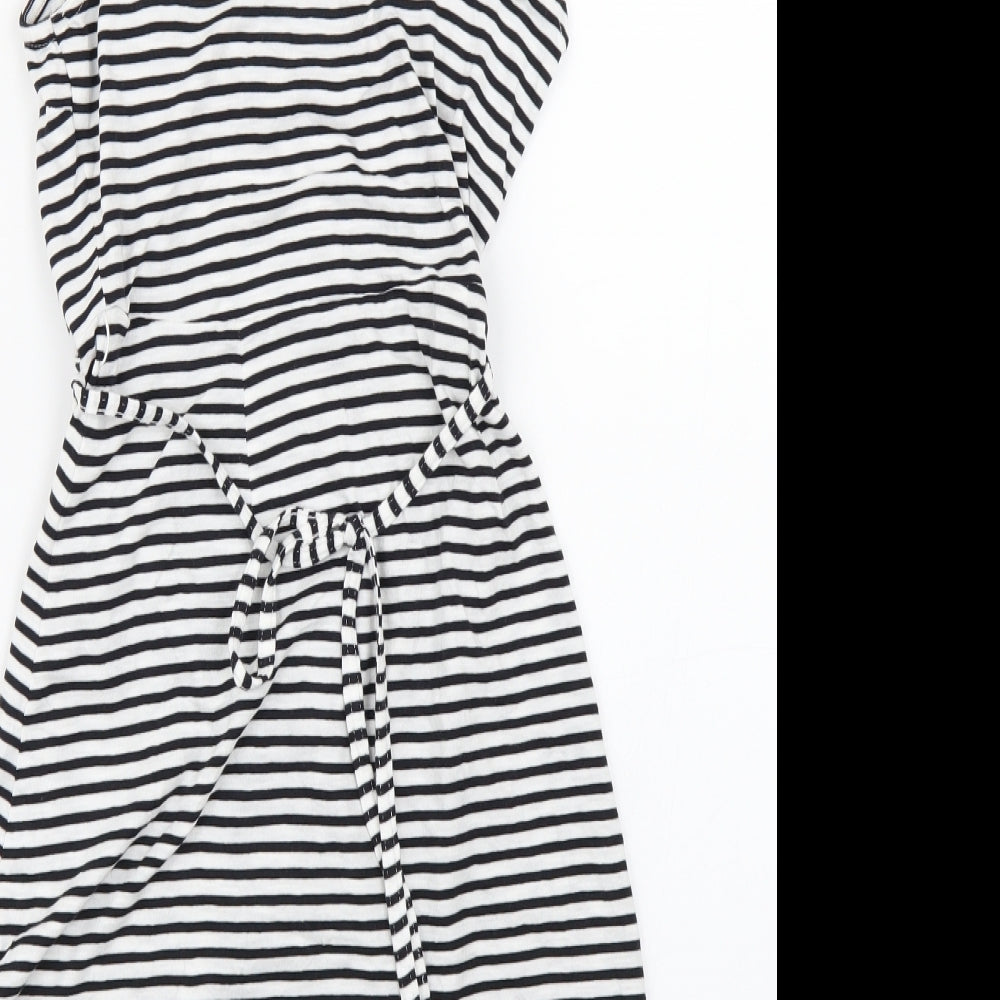 H&M Womens Blue Striped A-Line Skirt Size XS