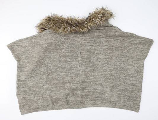 Atmosphere Womens Brown Cape Jumper One Size