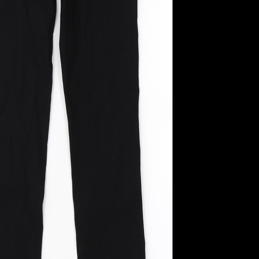 Womens UK Size 12 Preworn Regular Fit Black Trousers