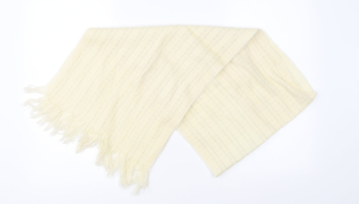 Front view of Preworn unisex beige scarf one size