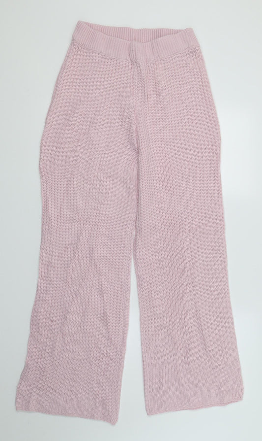 Womens UK Size S Boohoo Regular Fit Jogger Pink Trousers