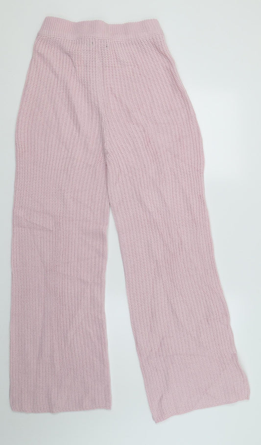 Womens UK Size S Boohoo Regular Fit Jogger Pink Trousers