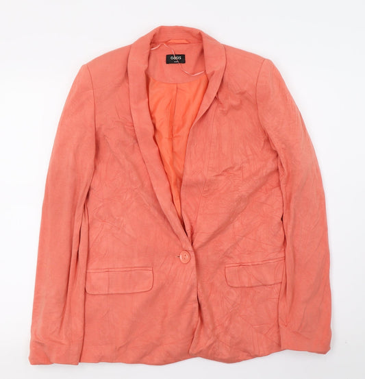 Womens UK Size 8 Oasis Orange Jacket