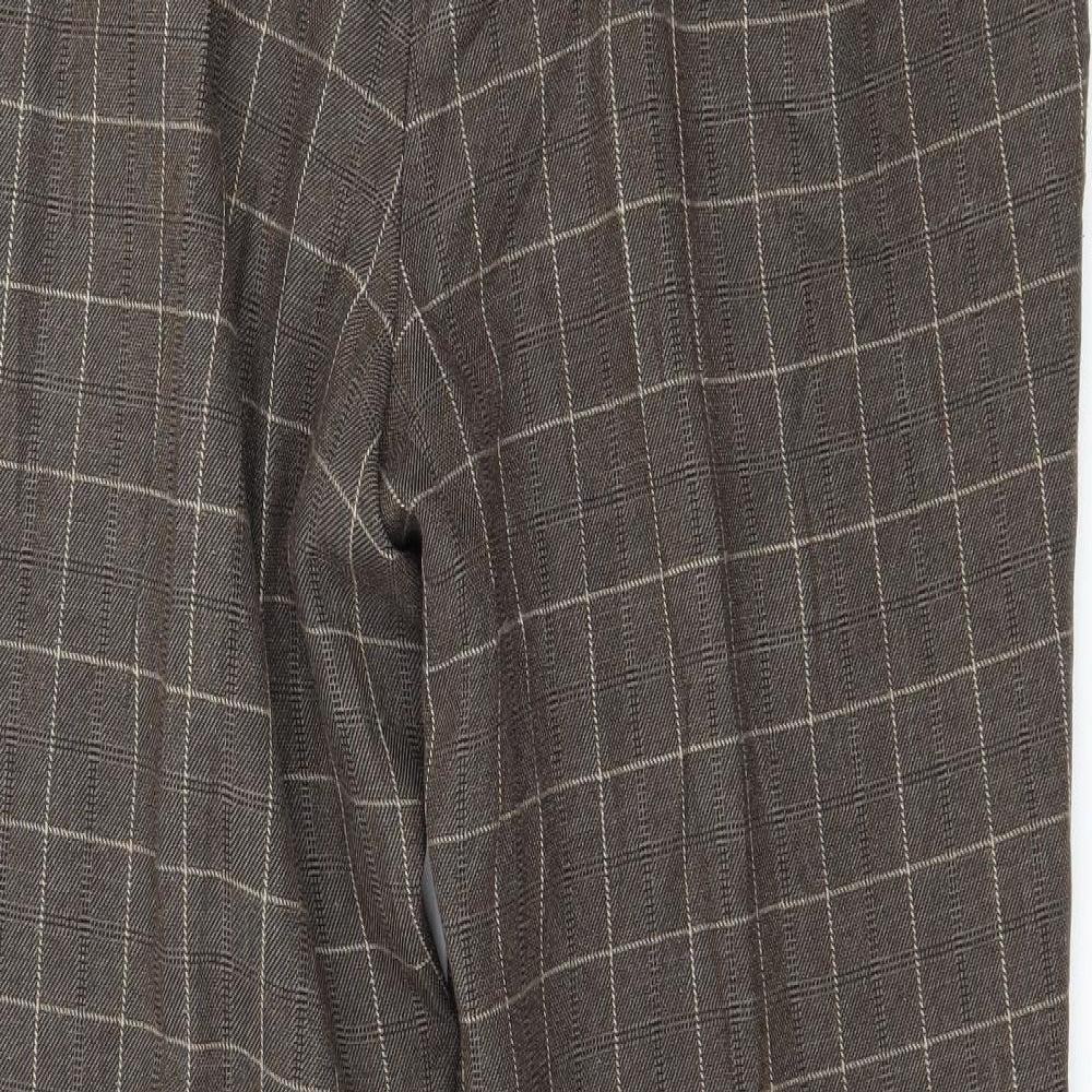 Womens UK Size 16 Marks and Spencer Regular Fit Brown Trousers