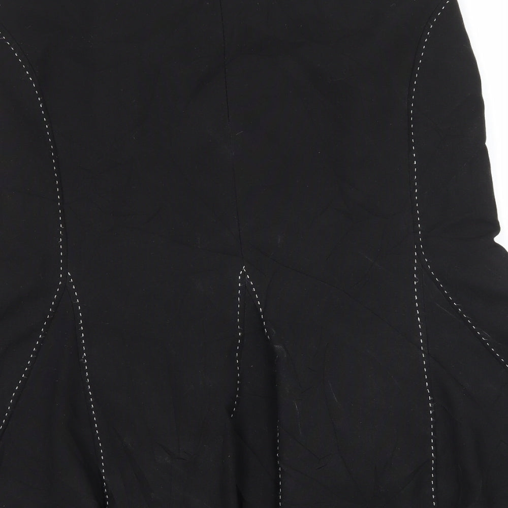 M&Co Womens Black   Flare Skirt Size 8