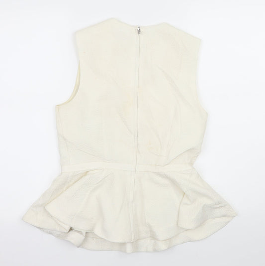 H&M Womens Ivory Basic Blouse Size 10
