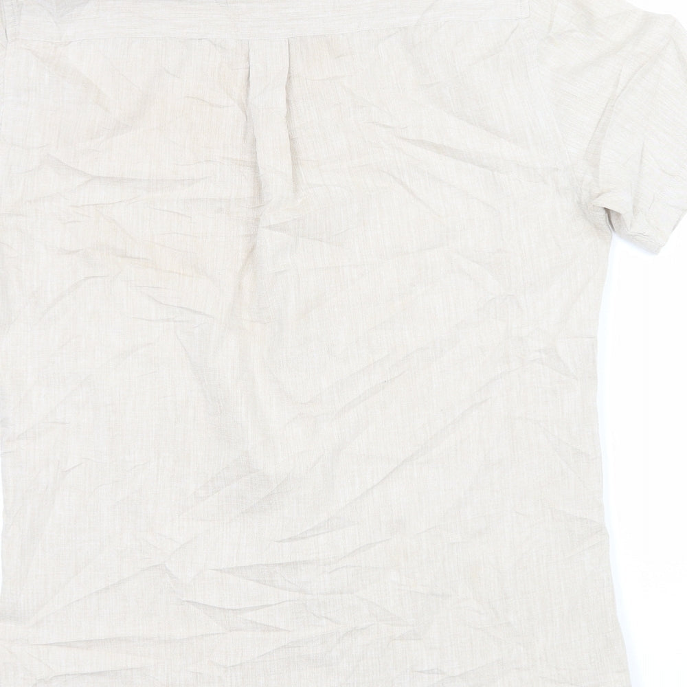 Topman Mens Beige Button-Up Size S