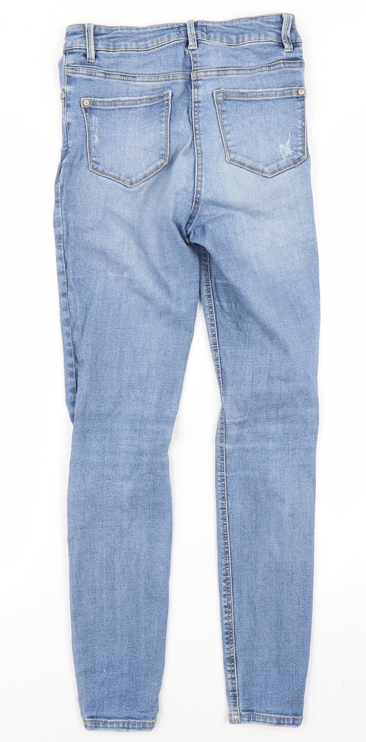 Matalan Womens Blue  Denim Skinny Jeans Size 8 L25 in