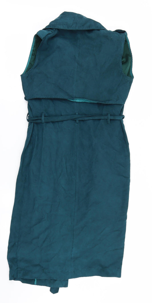 Missguided Womens Blue Gilet Jacket Size 4