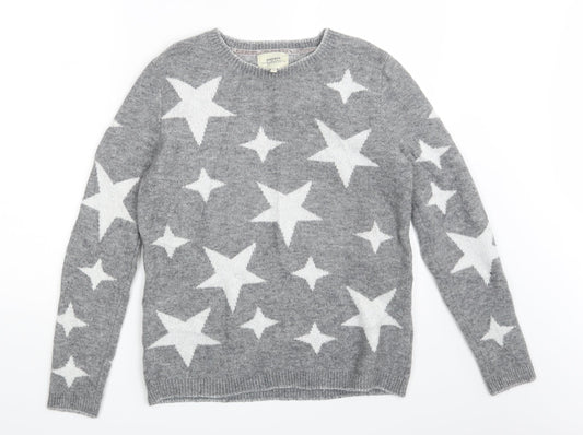 Additional front view of Papaya women’s grey jumper, size S