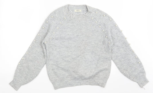 Additional front view of Papaya women’s grey jumper, size S