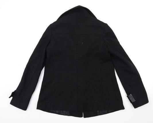 Womens UK Size 6 La Redoute Black Overcoat