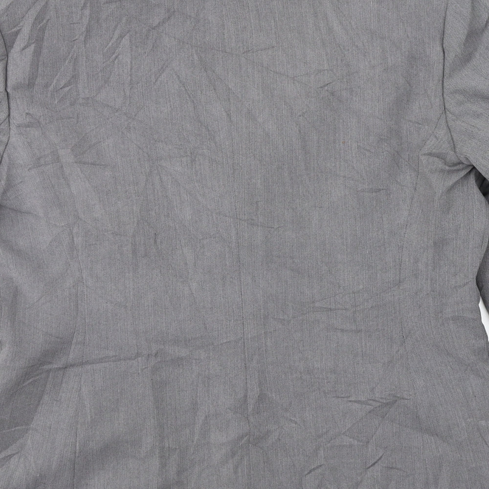 NEXT Womens Grey Herringbone Jacket Suit Jacket Size 10