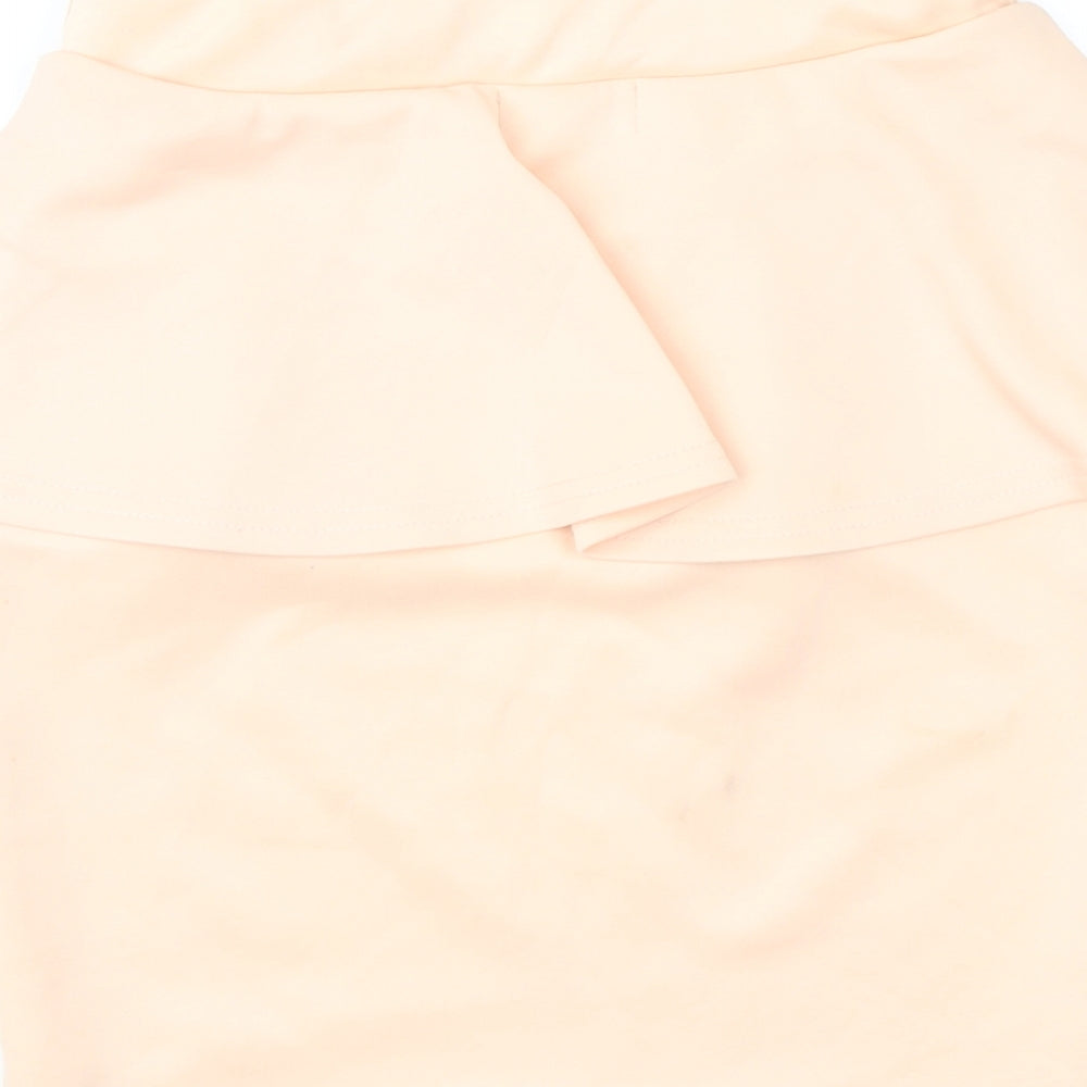 PRETTYLITTLETHING Womens Orange Straight & Pencil Skirt Size 6