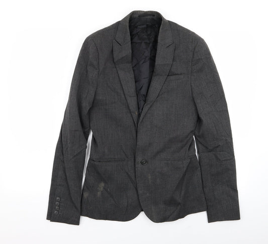 Mens UK Size 34 ASOS Regular Grey Suit Jacket