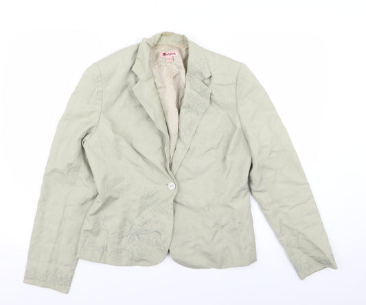 Womens UK Size 12 Monsoon Regular Green Blazer