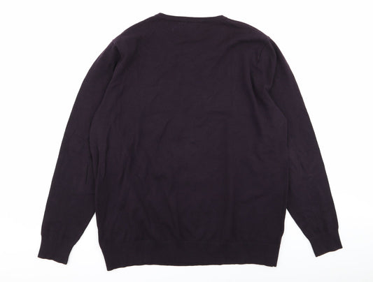 jack reid Mens Purple Pullover Jumper Size XL
