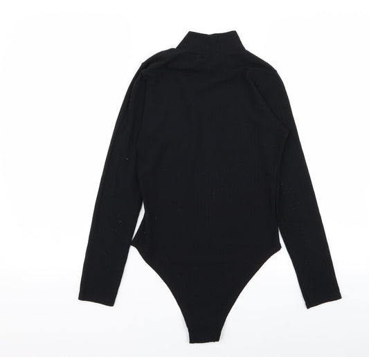 Boohoo Womens Black Bodysuit One-Piece Size 8