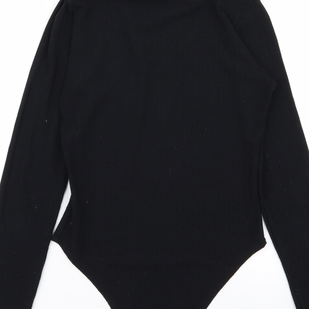 Boohoo Womens Black Bodysuit One-Piece Size 8